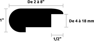 Nez de palier / d'escalier 1" pour plancher flottant - sur mesures